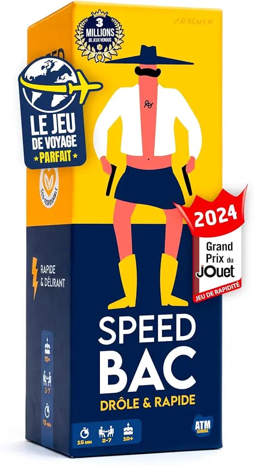 Speedbac – Gesellschaftsspiel für Familie und Freunde – perfekt für die Stimmung – 2 bis 7 Spieler