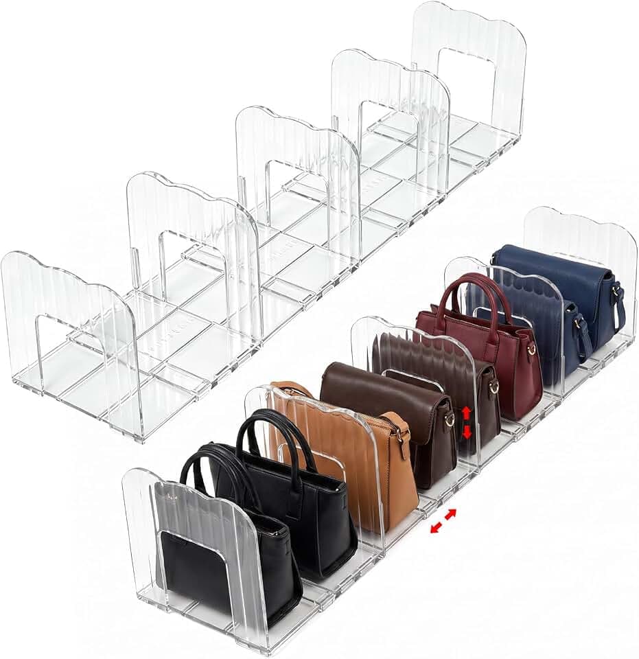 Handtaschen Trenner Aufbewahrung,2 Set Verstellbar Taschenorganizer
