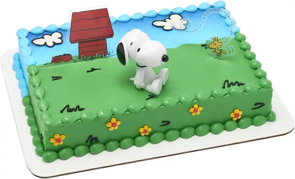 Peanuts® Snoopy® and Woodstock® Cake Topper | 3 Piece Party Decoration Set