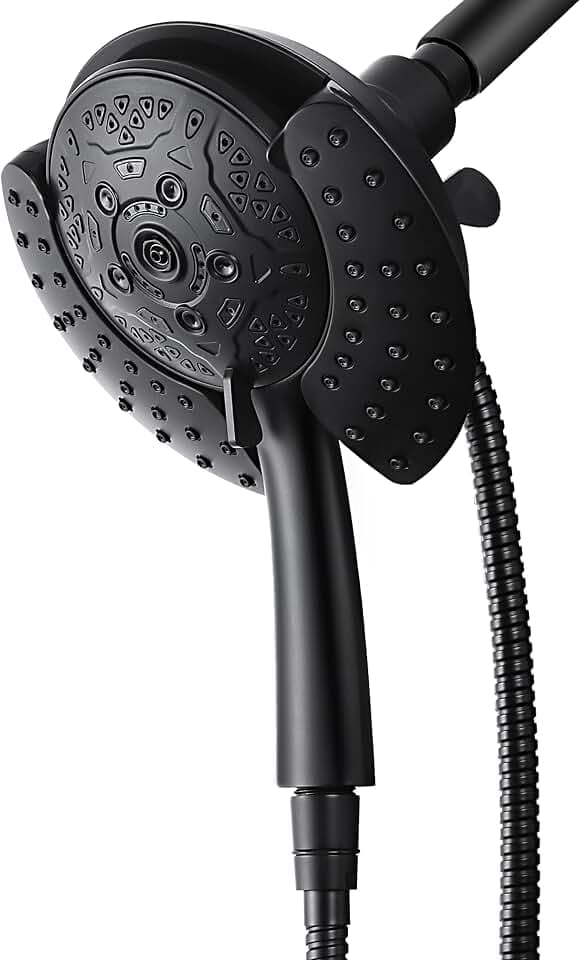 INAVAMZ 2 in 1 Shower Head with Handheld Combo High Pressure Black 2.5 GPM