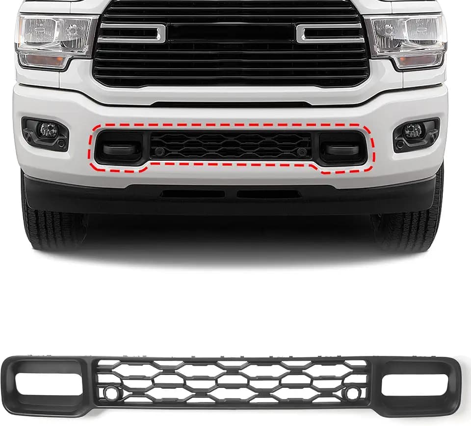 Front Lower Grill for RAM 2500 3500 2019-2024 with Sensor Holes