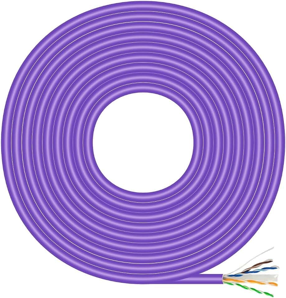 AISENS - A135-0748 - Netzwerkkabel RJ45 LSZH Cat.6 UTP Rigido AWG23 CCA (Aleation), Violett, 305M