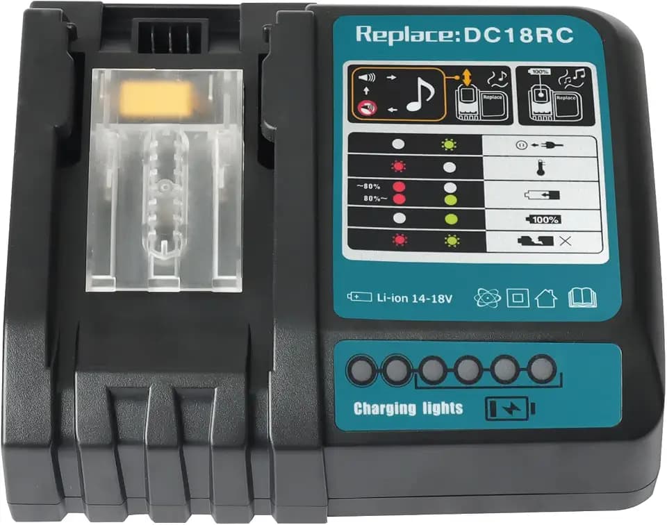 QUPERR DC18RC Schnellladegerät Kompatibel mit makita Akku 18V/14,4V