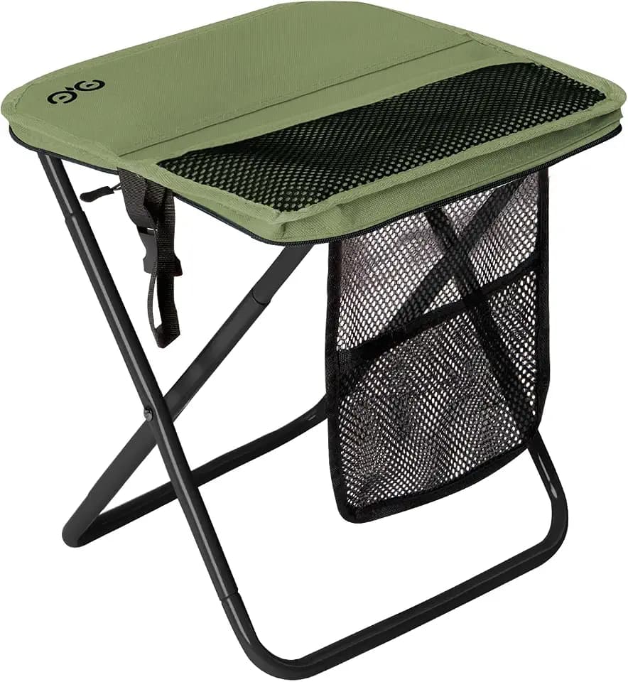 CAMDOOR Portable Folding Stool 16 Inch Collapsible Stool for Adults 400 lbs