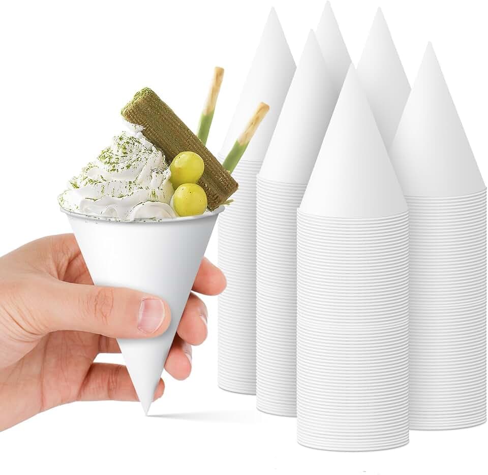 800pcs Snow Cone Cups, 4 oz Disposable Paper Cups Wax Coated