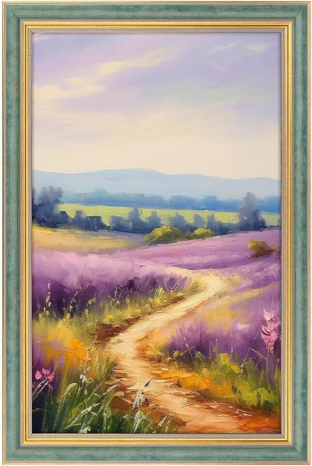 Golden State Art,11x17 Ornate Picture Frame,Real Glass Front,Blue Gold