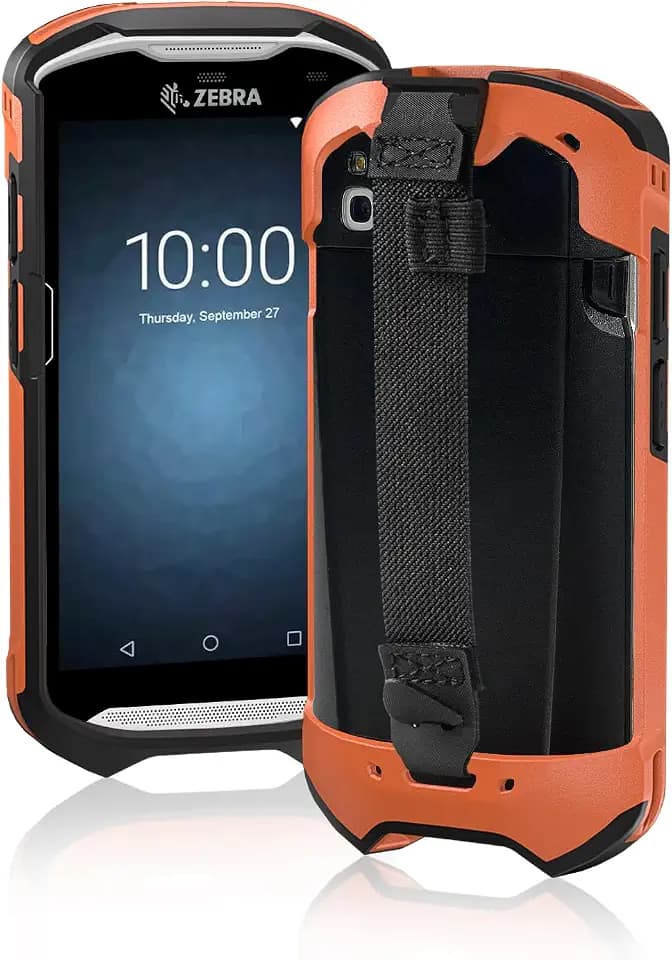 TC51 TC52 TC56 TC57 TC510K TC57X TC52X TC5X Case with Hand Strap - Protective & Ergonomic for Zebra Handheld Barcode Scanners SG-TC5X-EXO1-01 SG-TC5X-EXONHS-01 (Orange)