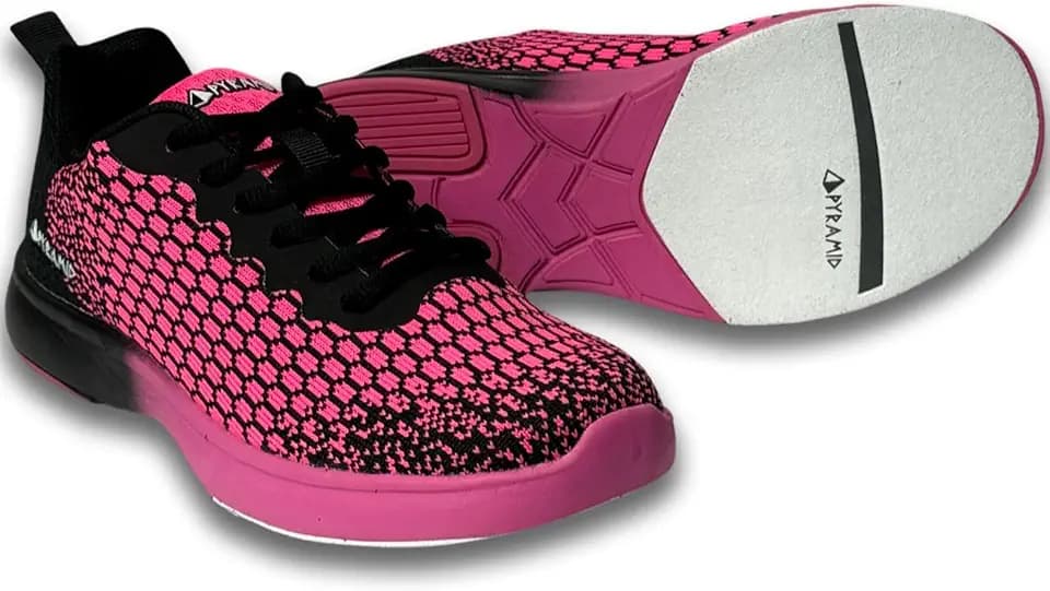 Pyramid Women’s Path Lite Seamless Mesh Bowling Shoes - Lightweight Seamless Design, Athletic Fit, Breathable Knit Upper, Universal Slide Soles