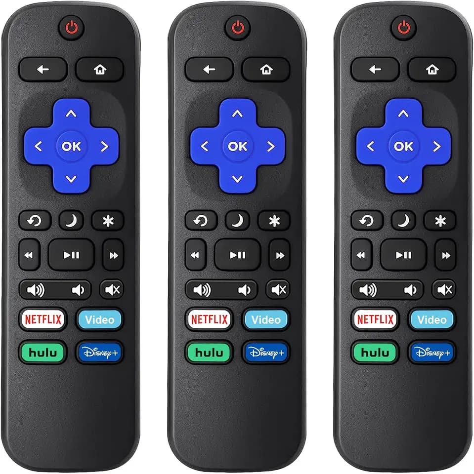 (3 Pack) Replacement Remote for Roku-TV-Remote, for TCL/Hisense/Onn Roku TV
