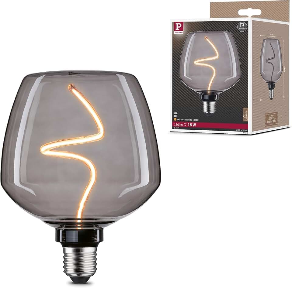 Paulmann 29240 Floating Shine Standard 230V LED Globe E27 150lm 4W 1800K dimmbar Rauchglas