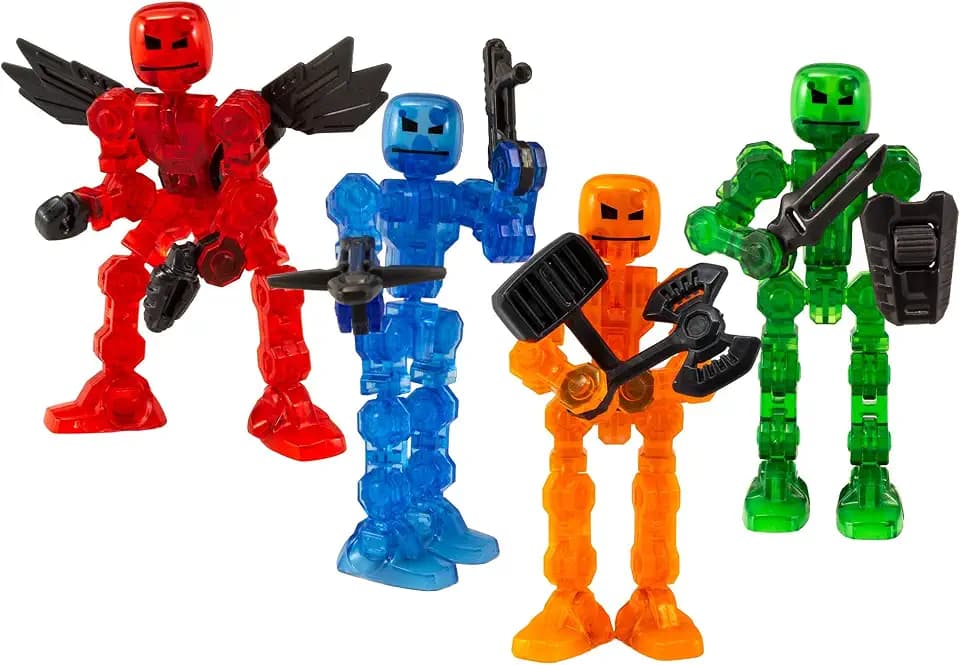 Zing Klikbot Heroes - 4 Poseable Action Figures, for Stop Motion Animation