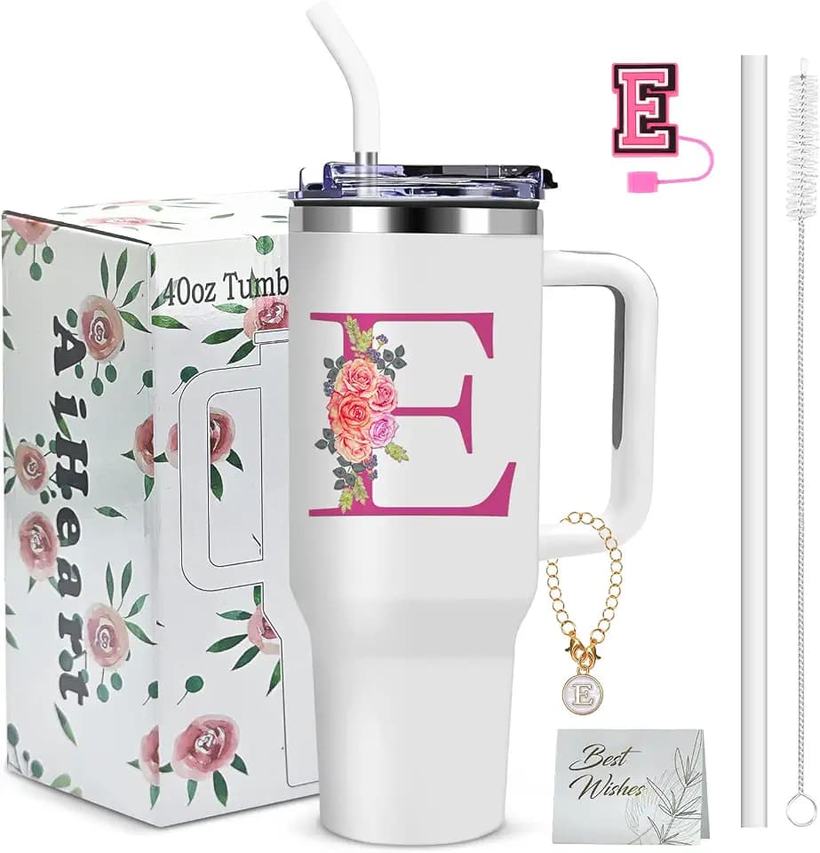40oz Tumbler with Handle,Customized Tumbler For Women,Gifts for Mom