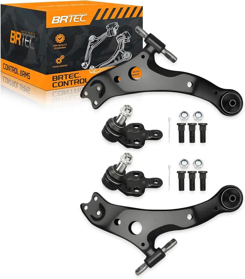 Front Lower Control Arm & Lower Ball Joints Compatible with Lexus ES300 2002-2003, ES330 RX330 2004-2006, RX350 2007-2009, RX400h 06-08, Toyota Camry 2002-2006, Highlander 2004-2007, Solara 2004-2008