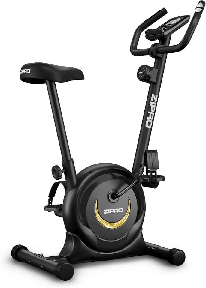 ZIPRO Ergometer Heimtrainer Fahrrad mit 8-Stufigem Magnetwiderstand, Smartphone-Halter, LCD-Monitor, Verstellbarem Sattel, Hometrainer Fahrrad für Cardiotraining zu Hause, Leichtes Fitnessbike