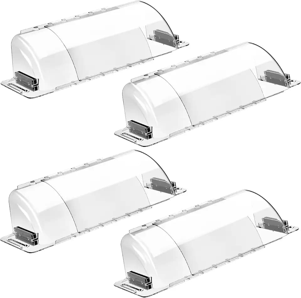 4-Pack Register Vent Deflector, Aerospace-Grade Clear Design, 8.5-15 in