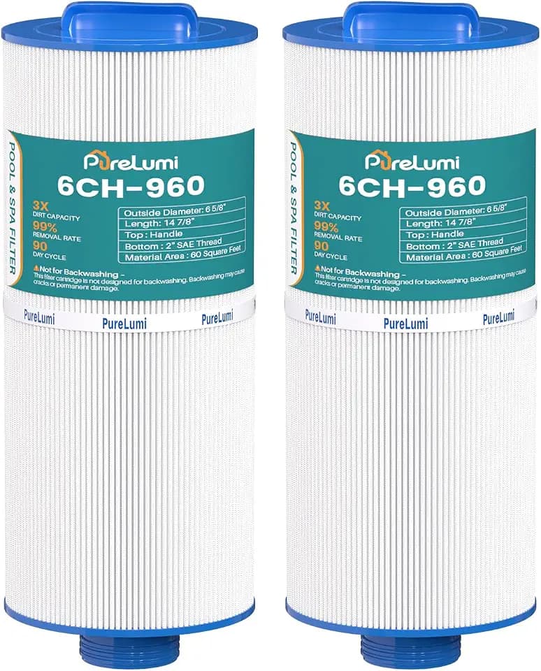 J300 Spa Filter Replaces PJW60TL-F2S, 6CH-960, 14081, 6541-383, 2-Pack