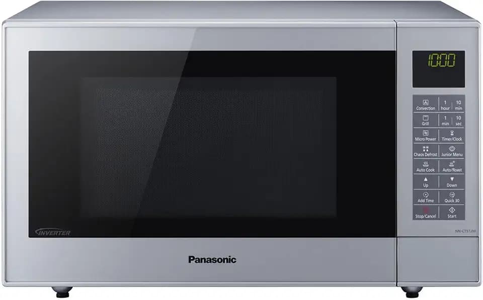 Panasonic NN-CT57JMBPQ Slimline Kombi-Mikrowelle mit Drehteller, 1000 W, 27 Liter, silberfarben