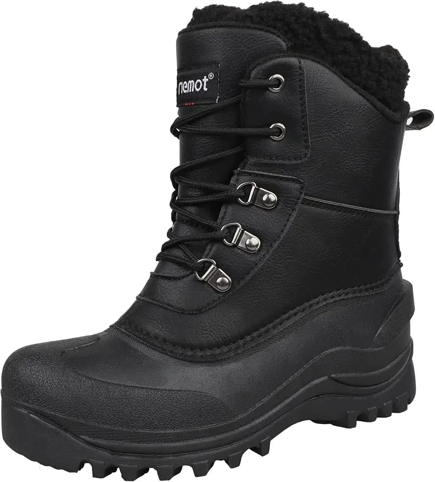 riemot Winterstiefel Damen Herren Wasserdicht Gefüttert Schneestiefel Warme Snow Boots Rutschfest Winter Schuhe