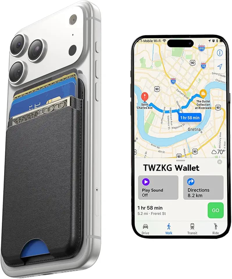 TWZKG for MagSafe Wallet, Works with Apple Find My,5 Card Holder
