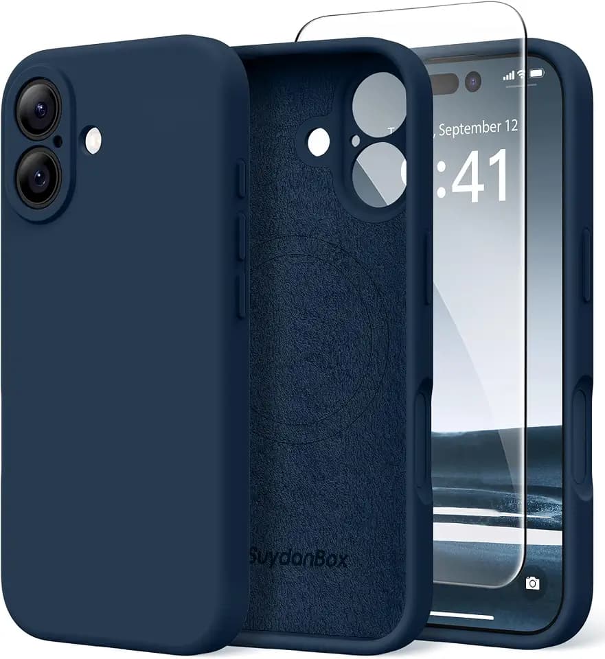 Magnetic for iPhone 16 Case Silicone Cobalt Blue