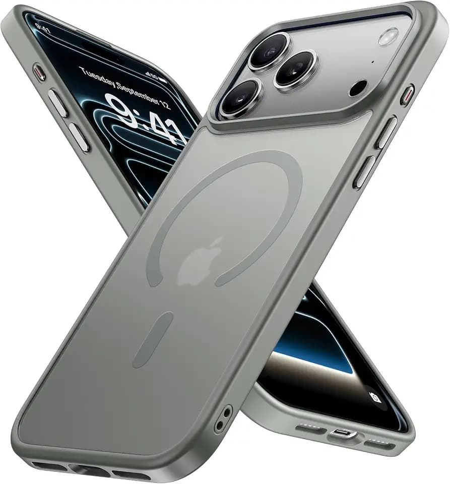 Miracase für iPhone 17 Pro Hülle mit Magsafe TOP MIL, Grau
