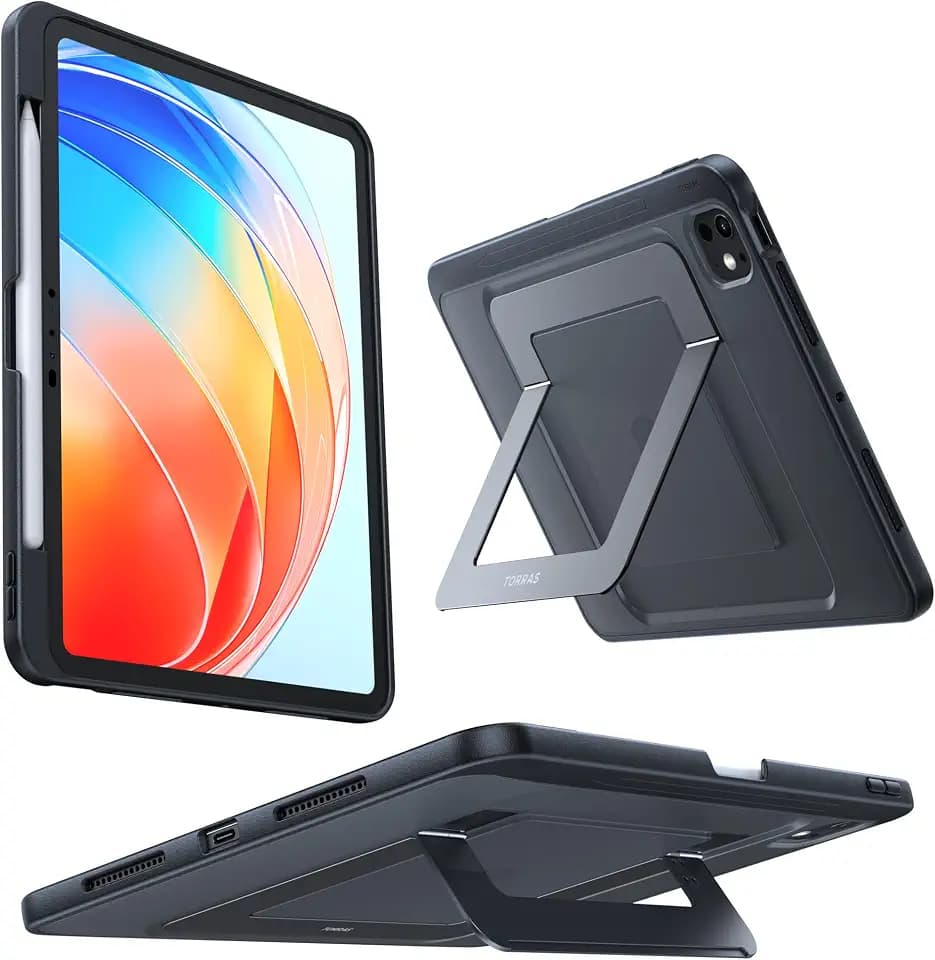 TORRAS Ostand K1 Guardian for iPad Pro 11 inch Case with Stand M4/M5, Black
