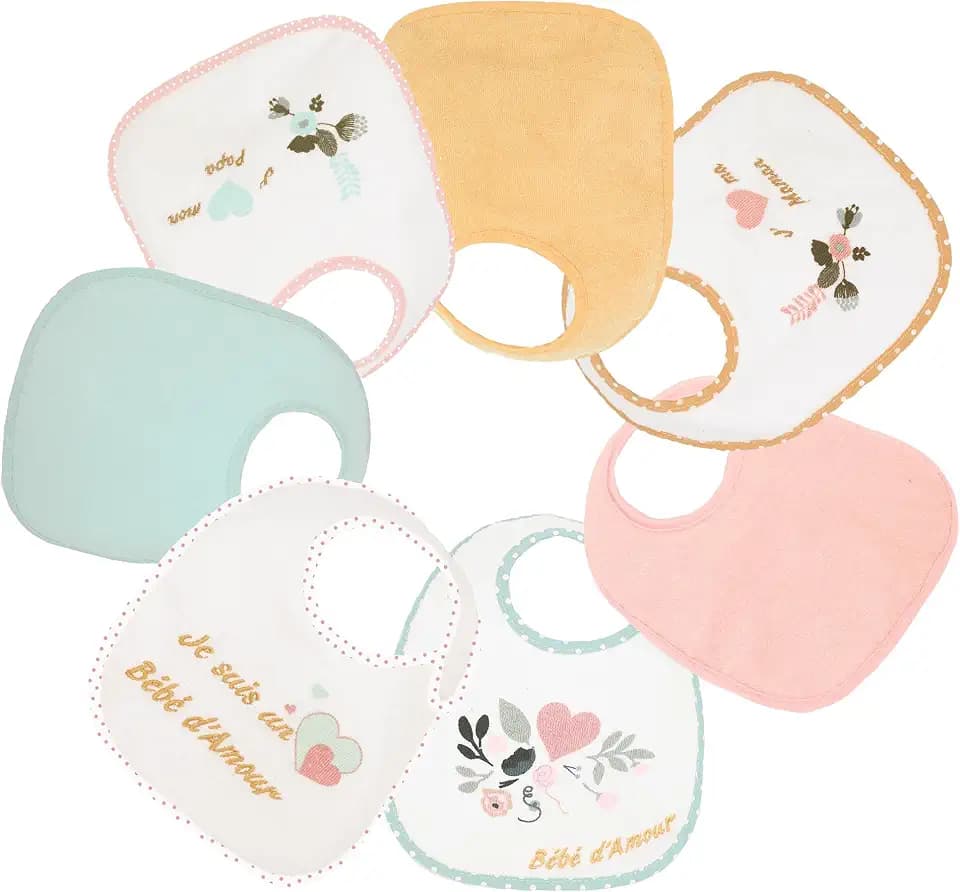 Trois Kilos Sept Love Lätzchen, Blau, Einheitsgröße für Baby Jungen
