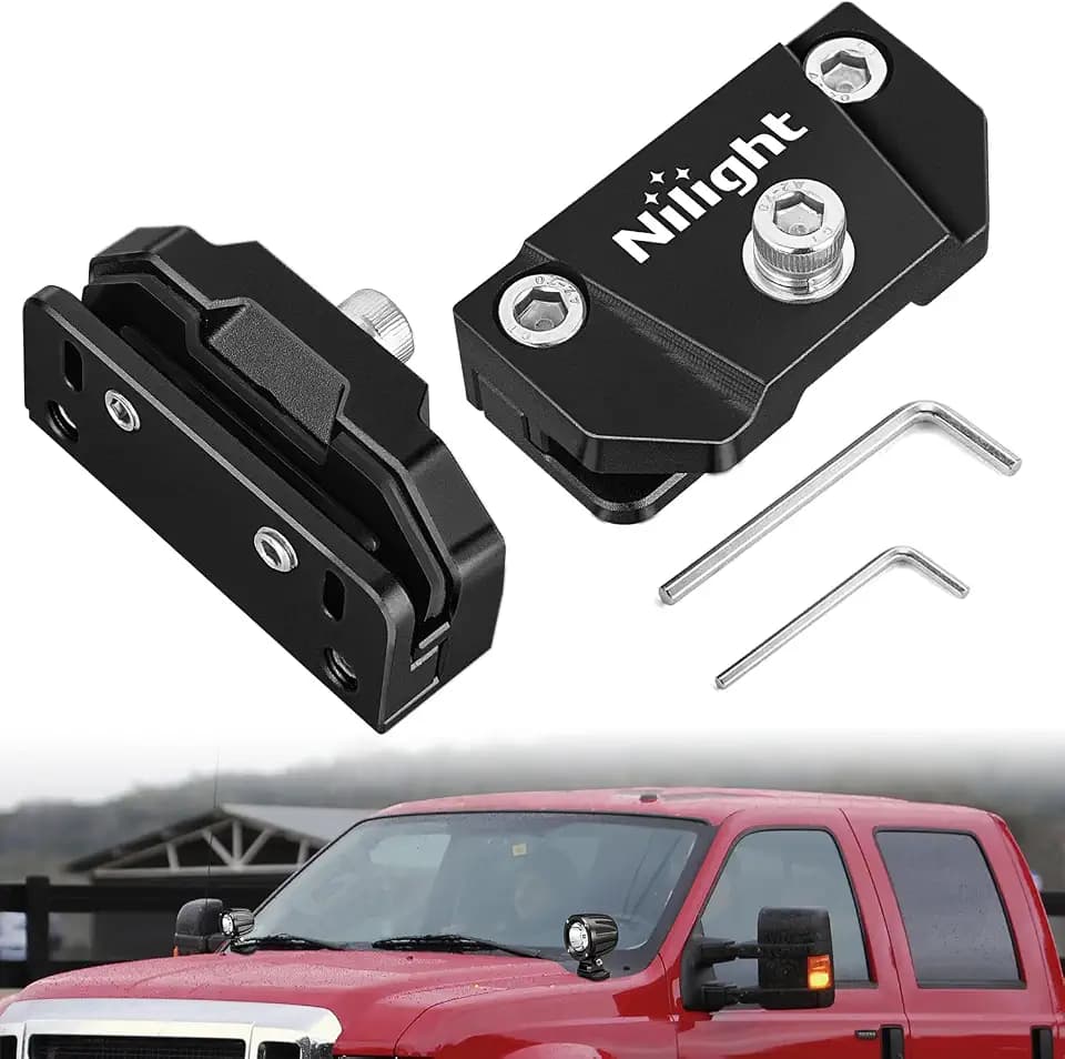 Nilight LED Light Bar Mounting Bracket 2PCS Universal Hood Pods Clamp Black