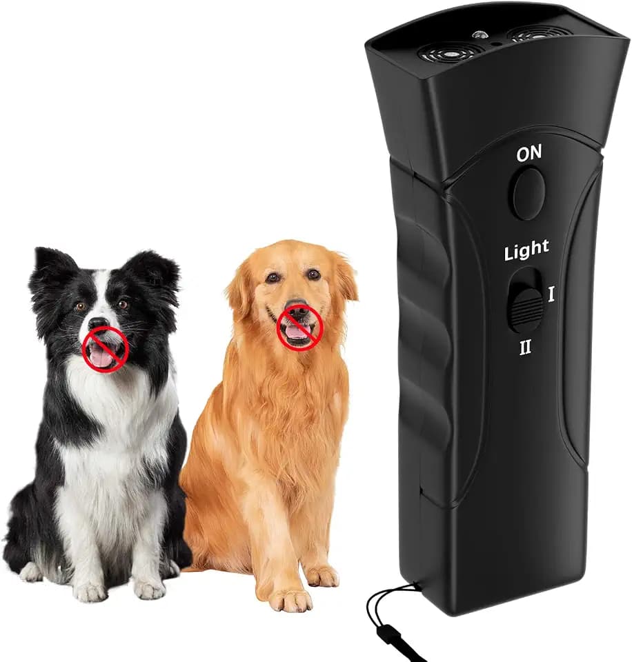 Antibell für Hunde,25 Fuß 3-in-1 Antibell Ultraschall Gerät,2 Modi Mini-antibell halsband für drinnen und draußen, wasserdicht Anti Bell Gerät Hunde,Geeignet für kleine, mittelgroße und große Hunde.