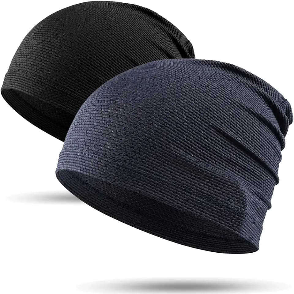 WTACTFUL Cooling Breathable Skull Cap Men Women, Sweat Wicking 1-2-4 Pack