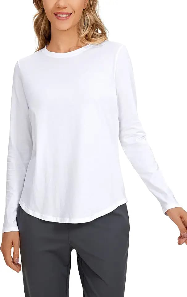CRZ YOGA Pima Cotton Crewneck Top