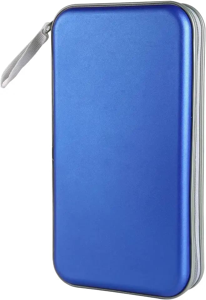 Siveit CD DVD Cases 96 Capacity Disc Storage Binder for Car(Blue)