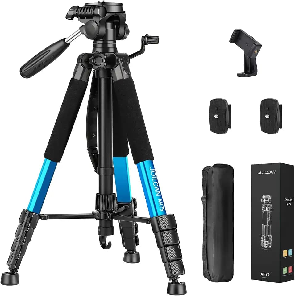 JOILCAN Tripod Camera Tripod, 74" Tripod for Camera Cell Phone