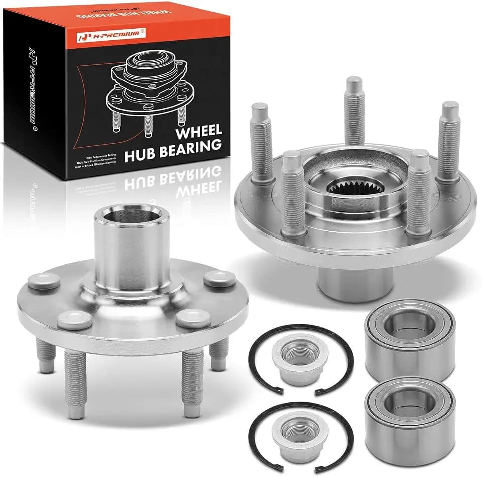 A-Premium 2 x Front Wheel Bearing and Wheel Hub Kit with 5-Lug