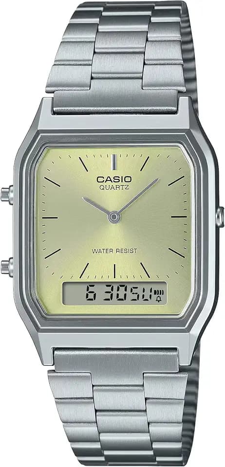 Casio Lässige Armbanduhr, Analog-Digital, Silber, für Herren