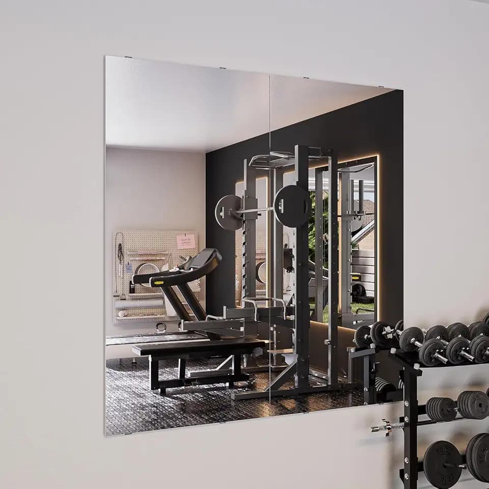 53"x26" 2-Pack Full Length Glassless Shatterproof Gym Mirror for Home Wall