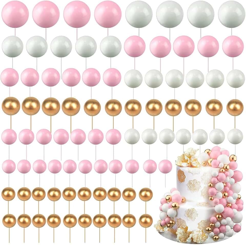 108 Stück Tortendeko Kugeln, Kuchendekoration Ballons