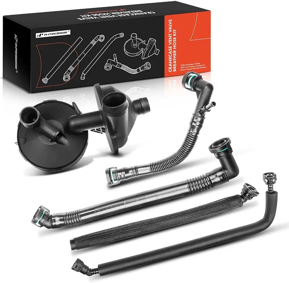 A-Premium Crankcase Vent Valve Breather Hose Kit PCV Ventilation Separator
