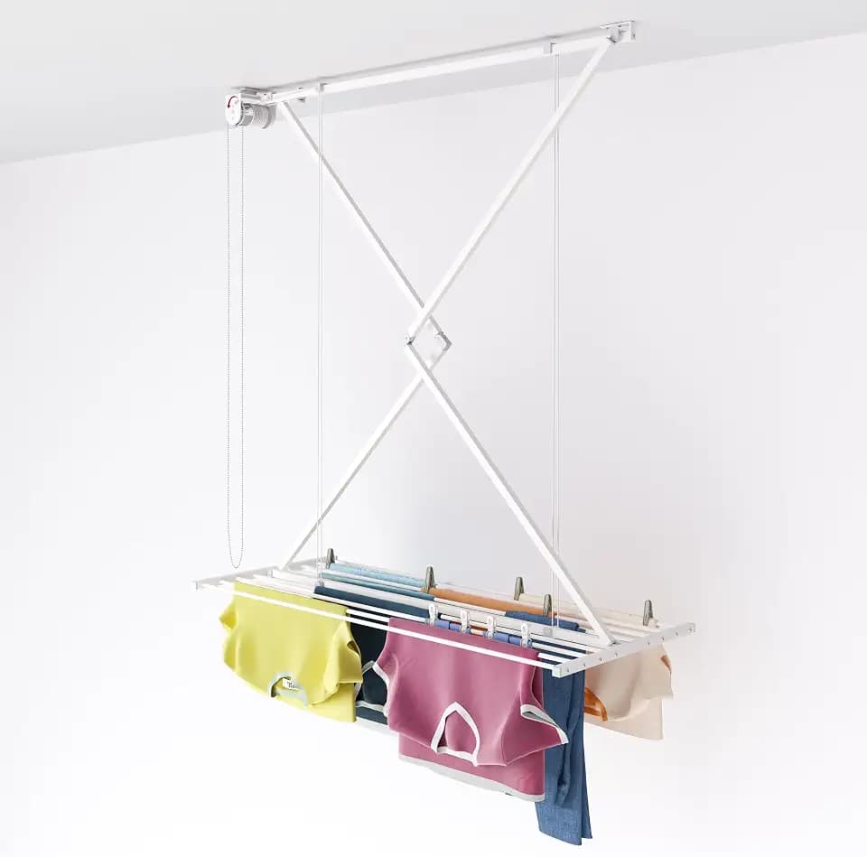 Foxydry Mini, klappbarer wäscheständer, deckenmontage, 128 cm