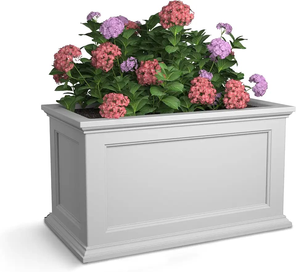 Mayne 5826W 5826-W Fairfield 20x36 Planter, 20 by 36-Inch, White