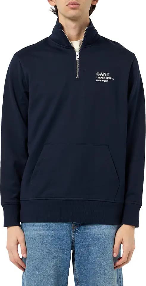 Gant Herren Script Graphic Half Zip Sweat Sweatshirt