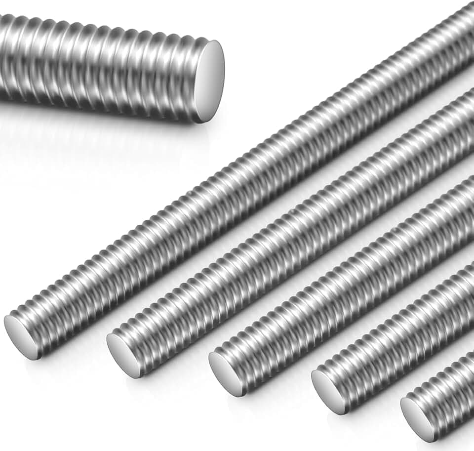 Dayalo 6 Stück Gewindestangen M16 x 100 mm Edelstahl A2 für Konstruktion