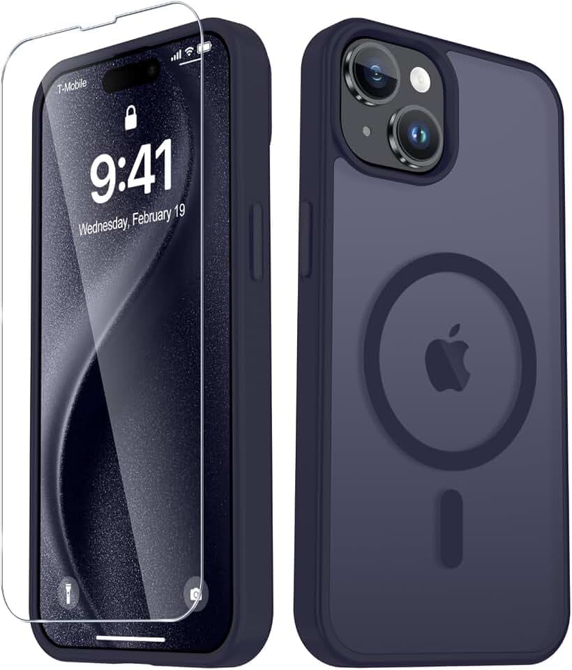 for iPhone 15 Plus/iPhone 14 Plus Case, Magnetic Cover, Deep Purple