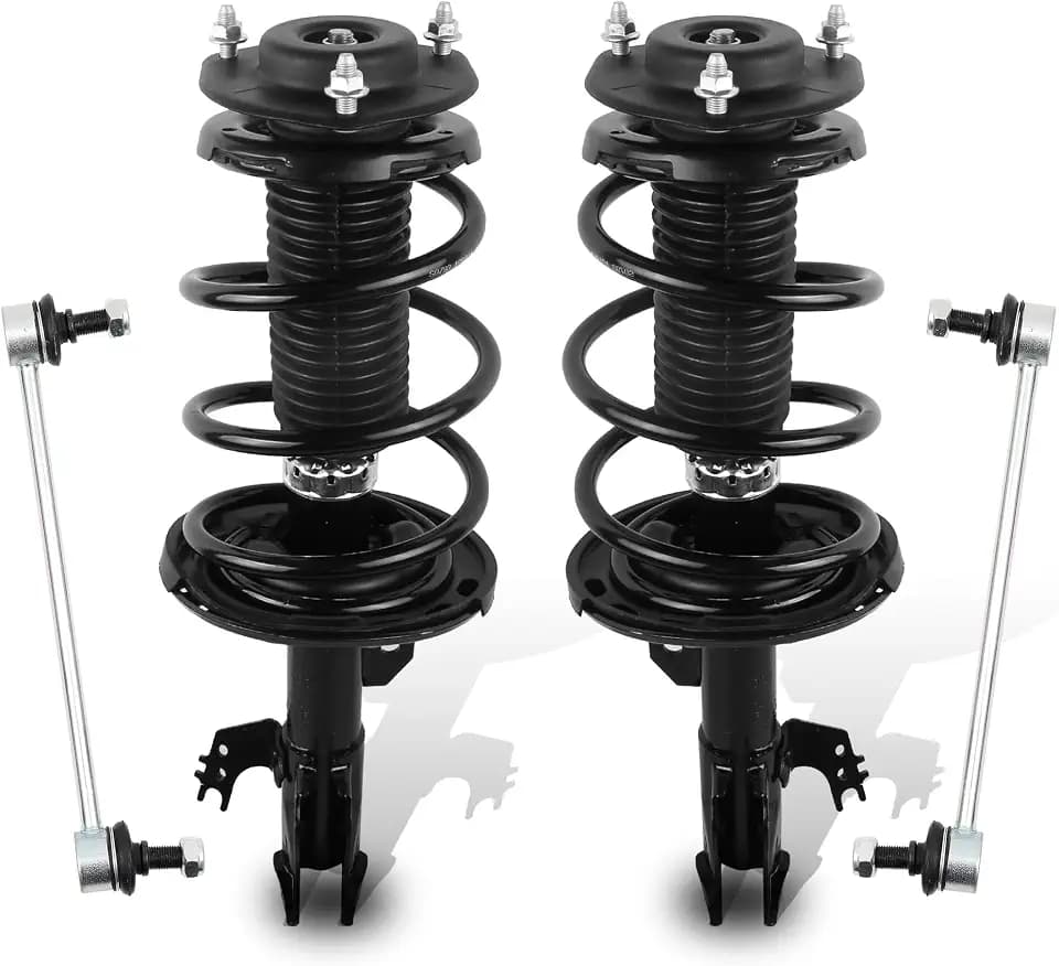 KUIPERAUTO Front Struts Kit Sway Bars Links Assembly Compatible for 2012-2017 Toyota Camry SE 2.5L L4 Struts w/Coil Spring 2 Sway Bars 1333375L 1333375R K750123