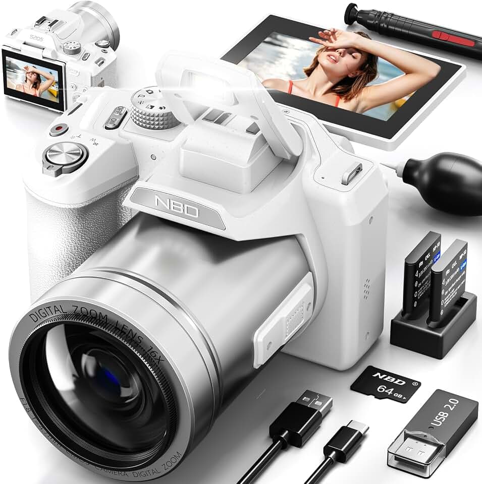 8K 64MP Digital Camera for Photography, Professional Camera