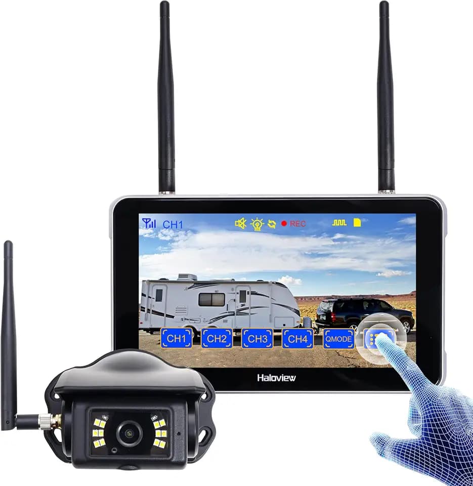 Haloview BT7 Touch RV Backup Camera Wireless 7" Touch Screen Monitor System