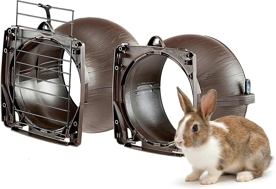 Ferplast Metro' Junction Set mit 2 Universalverbindern für Metro' Kaninchentunnel und -gehege – Passend für Metrò Käfige und Häuser Ø27×22 cm