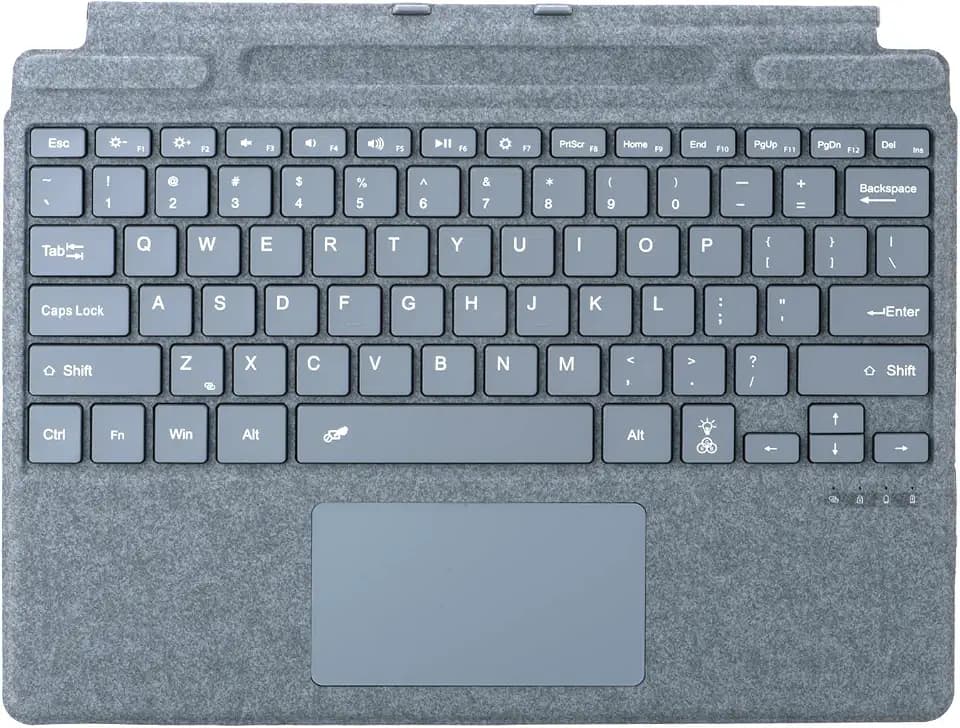 mobee Keyboard for Microsoft Surface Pro Copilot+ (11th Edition) / Pro 11/10 / 9/8 / X, 13 inch, Detachable Type Cover with Touchpad, Pen Holder (Ice Blue)