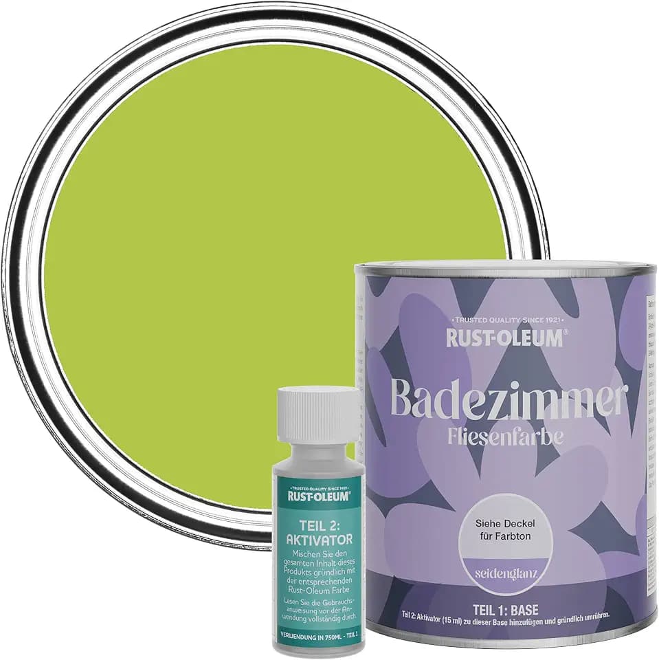Rust-Oleum wasserfeste grün Fliesenfarbe für Badezimmer in Seidenglanz Finish - Limette 750ML