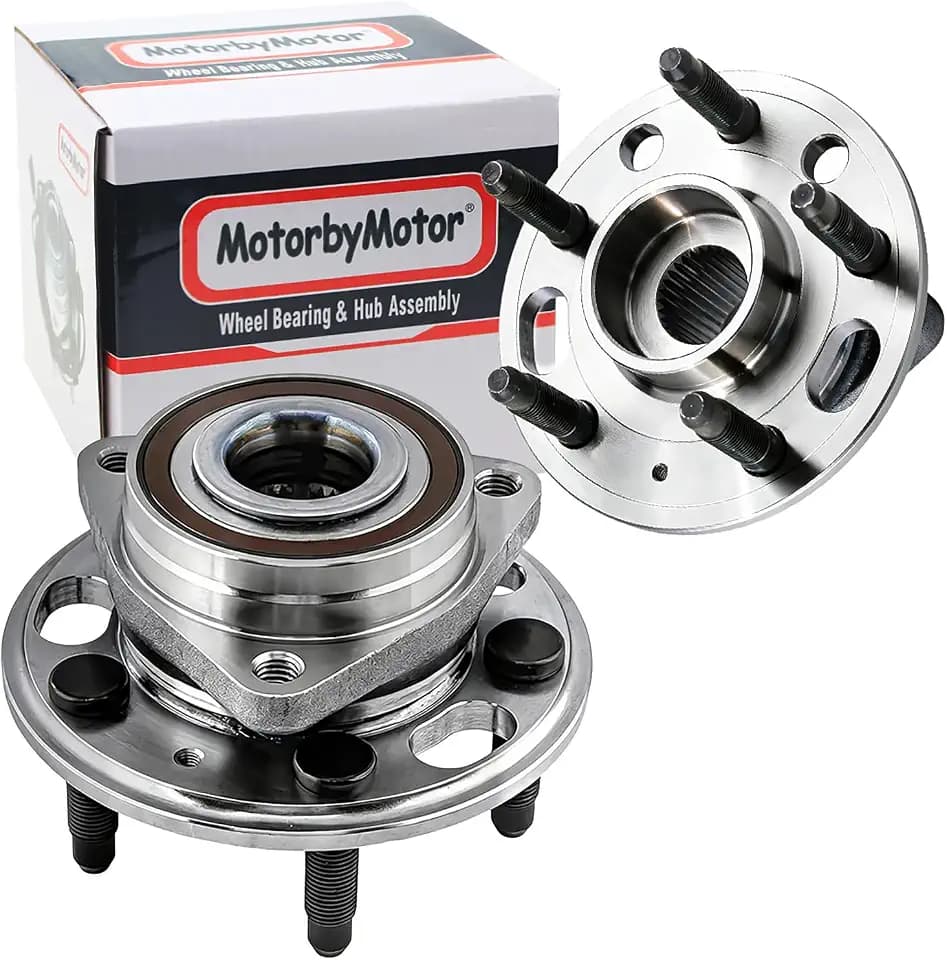 MotorbyMotor 513288 Front Rear Wheel Bearing and Hub Assembly with 5 Lugs for Chevrolet Malibu Limited Impala, Cadillac XTS, Buick Lacrosse Regal, SAAB 9-5 (w/ABS Magnetic Ring; All Models)-2 PK